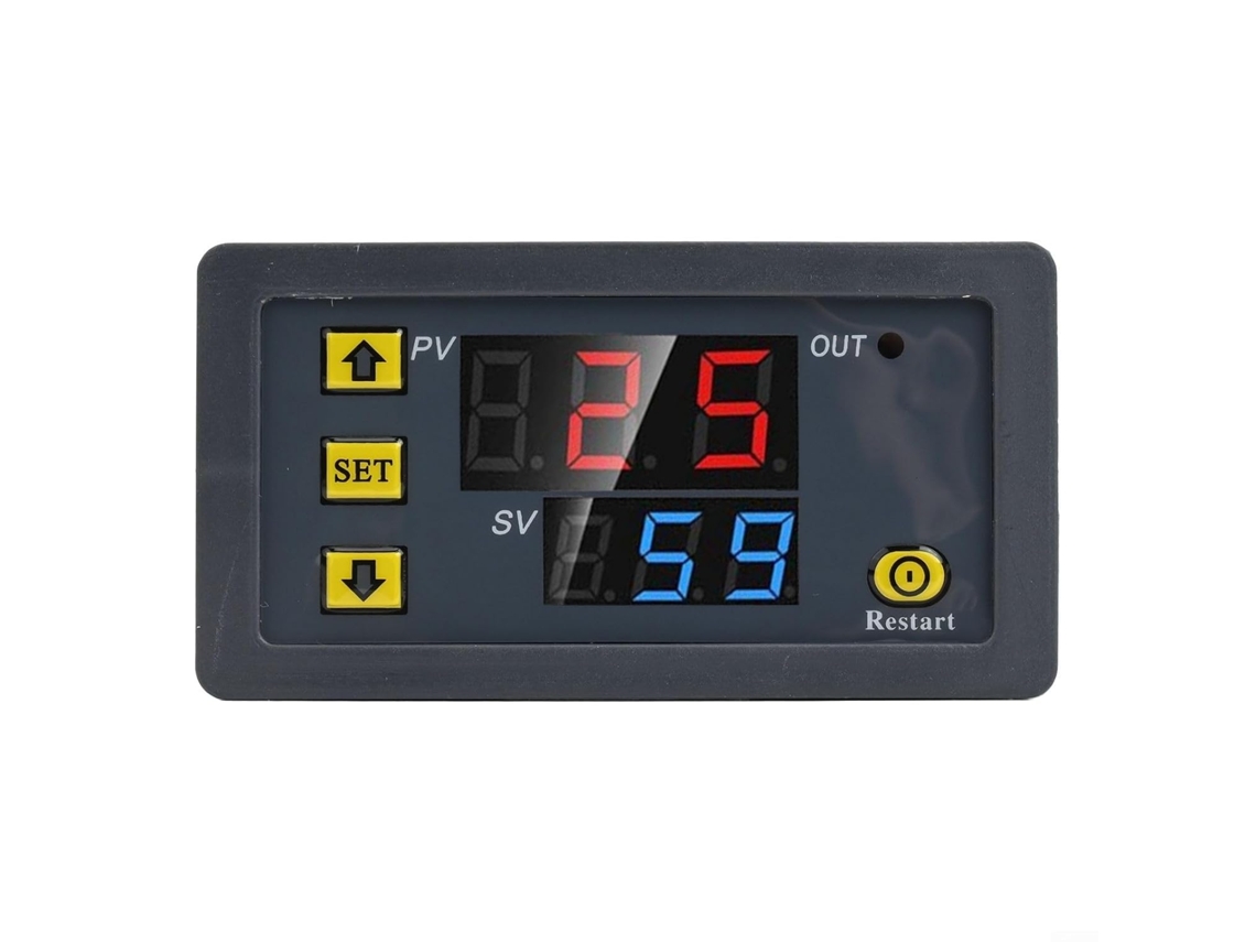 Relé De Retardo Digital Com Display Led Controle Tempo Duplo 24v 220v