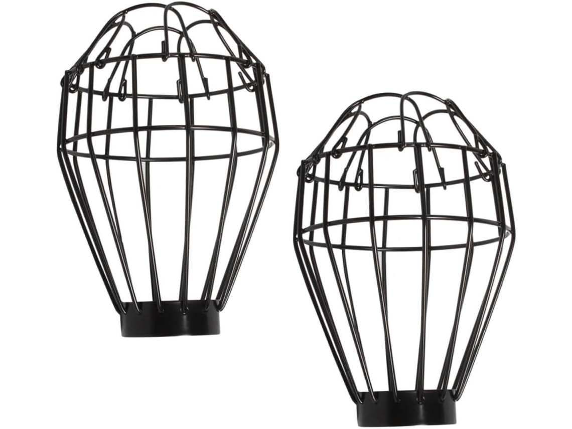 Conjunto De 2 Peças De Cúpula De Cerâmica Aquecida Para Lâmpada De Réptil, Com Protetor E Isolante T Gokoco