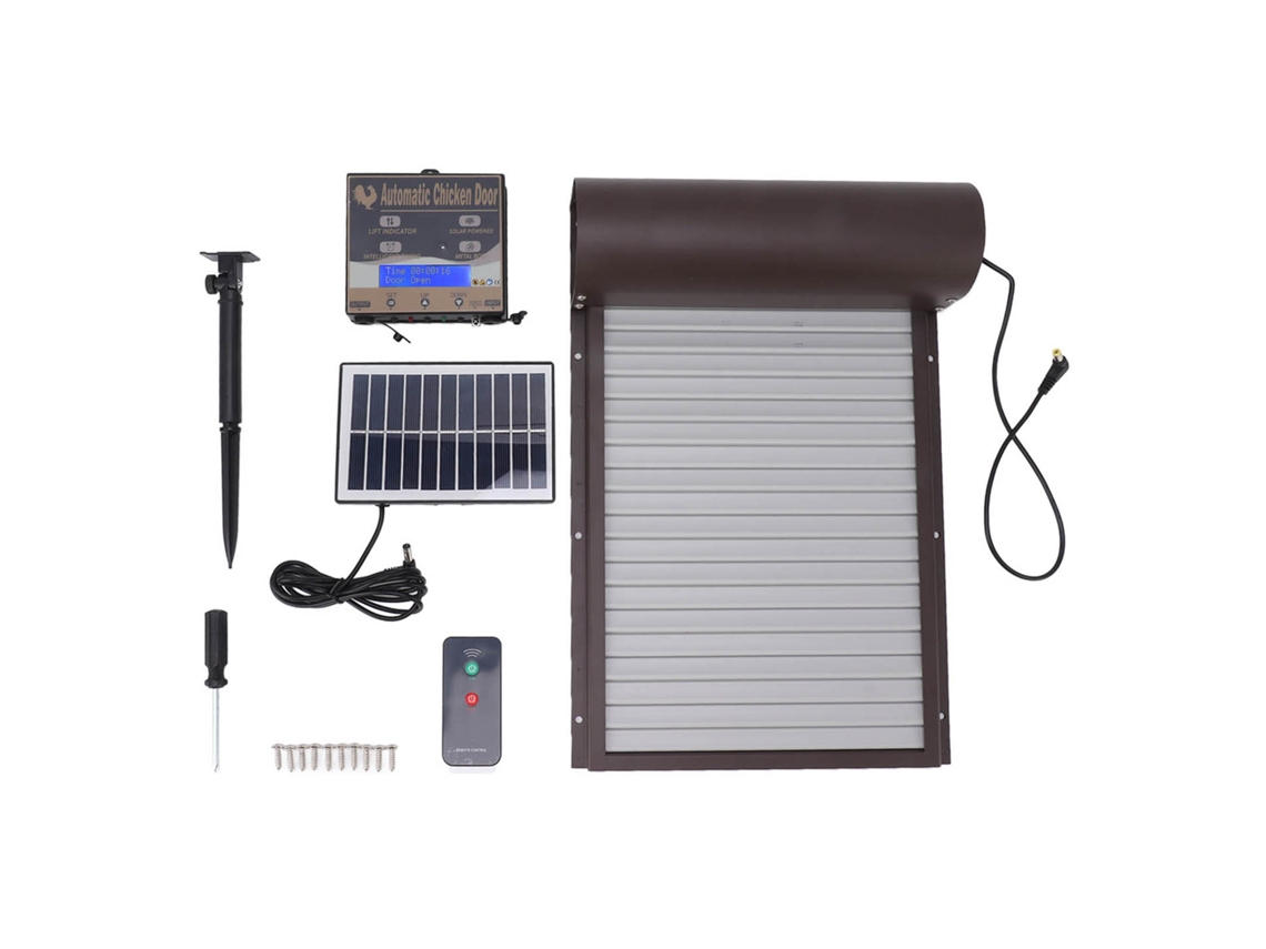 Guia de Moda Solar Automática para Galinheiro com Sensor de Luz, Temporizador e Telecontrole LAXISCREED