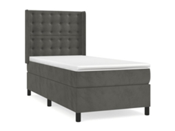 Box Spring Bed, Box Spring Beds Vidaxl Cinzeto Veludo (90 X 200 Cm)