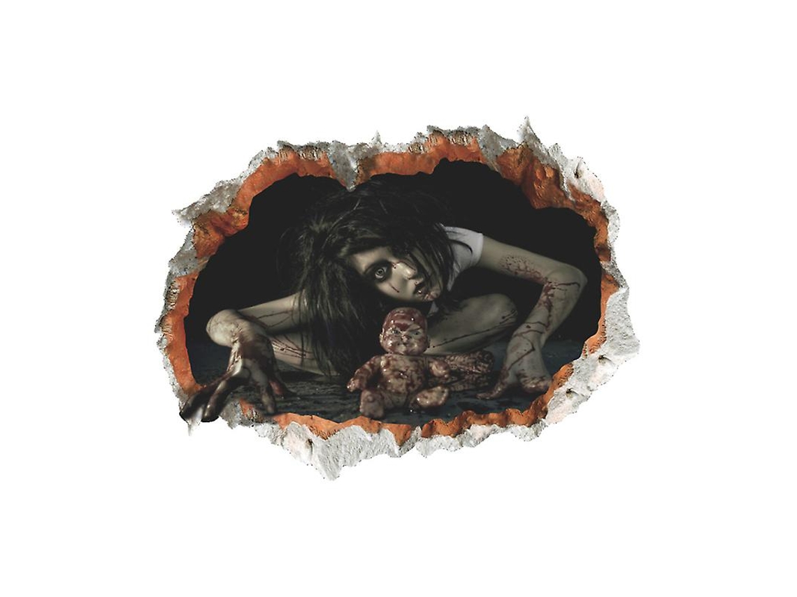 1 Peça Adesivos de Parede de Terror de Halloween ALLINLESS