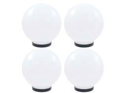 Conjunto 4 Iluminação de exterior VIDAXL White Plastic