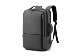 Mochila Escolar Antifurto Para Computador De 16 Polegadas Com Entrada Usb, Ideal Para Viagens, Faculdade E Negócios. Cor: Cinza.