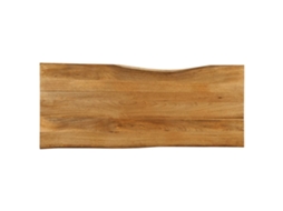 Vidaxl Tampo De Mesa C/ Borda Viva 140x60x2,5 Cm Mangueira Maciça