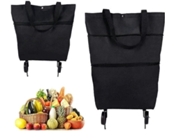 Saco Dobrável do Trole, Trole de Compras com Rodas Supermercado Resua Ble para o Lanche Superme GOKOCO