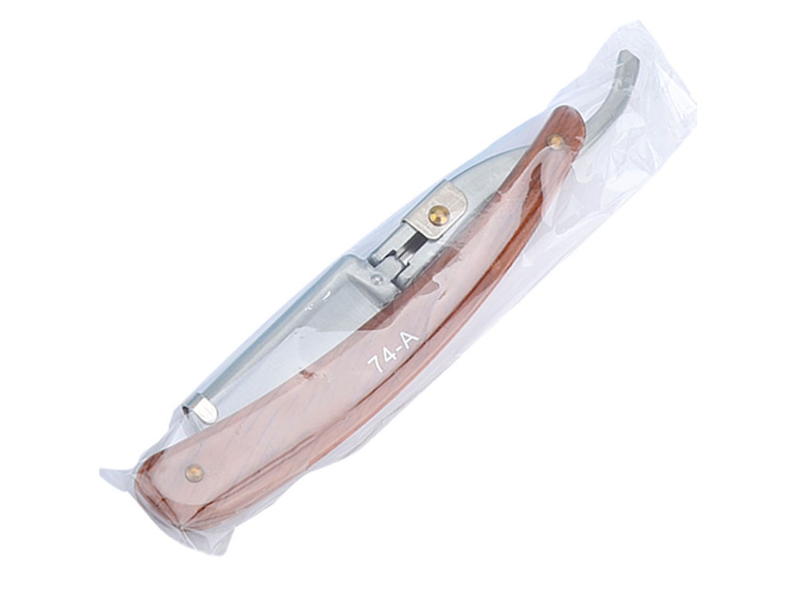 Lâmina De Barbear Plana Profissional De Aço Inoxidável Folding Com Design Anti-derrubada Para Remoção De Cabelo E Barbear A-74