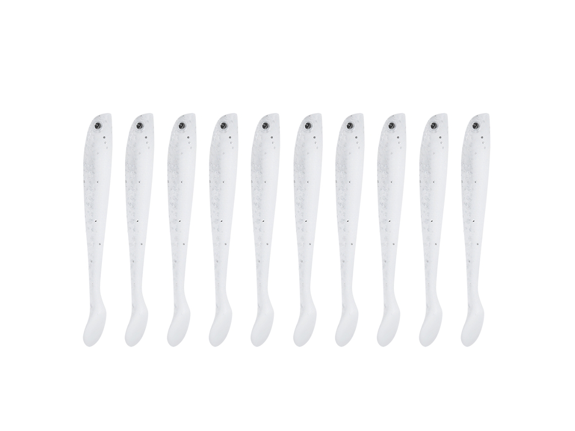 Isca Artificial T Tail 6cm Pvc Branco 3