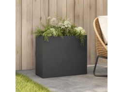 Vidaxl Vaso De Jardim Antracite 50 X 20 X 40 Cm Aço Laminado A Frio