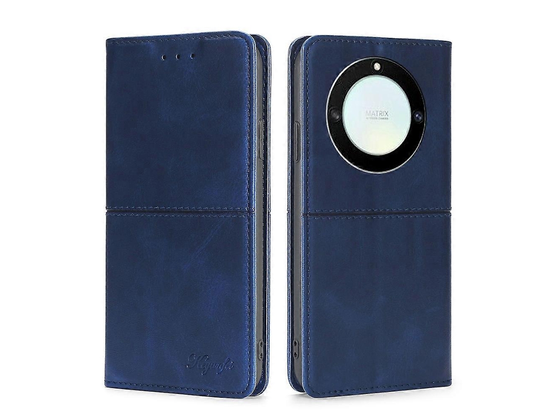 Capa De Celular De Couro Com Textura De Vaca Magnética Horizontal Para Honor X40