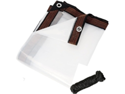 5x6ft Clear Tarps Heavy Duty Waterproof, Heavy Duty Anti Tear Tarp With Grommets, Windproof And Snowproof Poly Tarpaulin