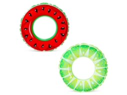 Conjunto de 2 Boias Infláveis de Melancia e Limão, Piscina com Estampa de Frutas para Crianças e Adultos AQUAFORGE