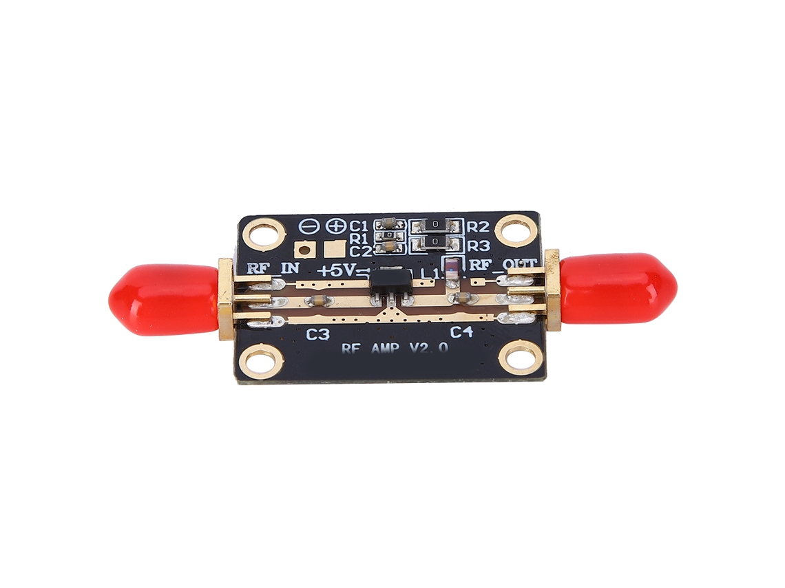 Módulo Amplificador Rf De Banda Larga Com Alto Ganho E Baixo Ruído 0.05-4ghz 1w