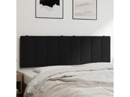 Vidaxl Almofadão De Cabeceira Hanko 160 Cm Veludo Preto