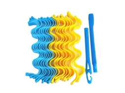 2026 kit de Rizos Espirales para Pelo Largo 30cm/11.8in, 18 Rodillos de Plástico para Mezclilla Diy para Mujeres Y Niñas