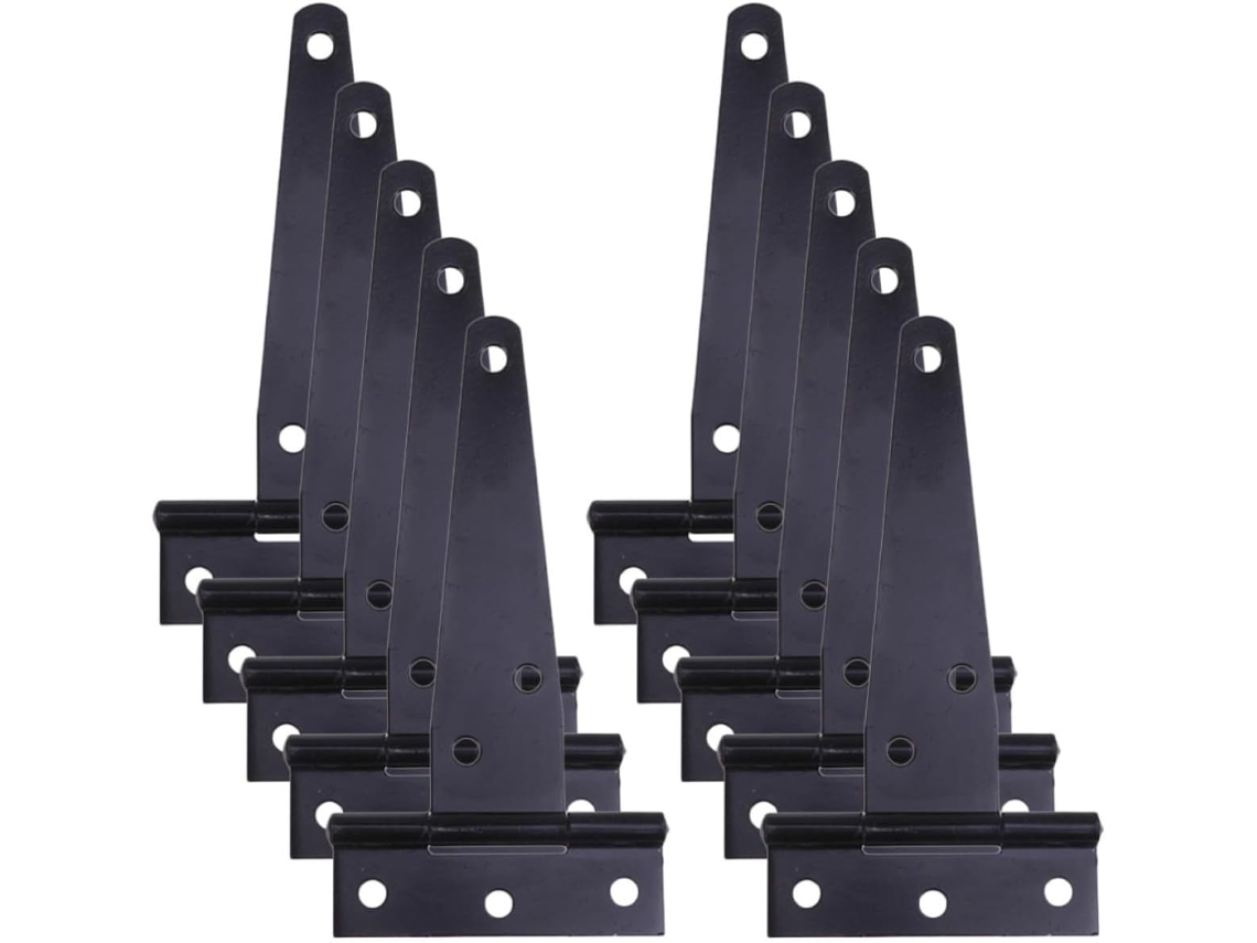 Dobradiças Em T Para Portão, 10 Peças, 10cm 4 Polegadas, Ferro Espessado, Para Portão Externo De Madeira Com Cerca E