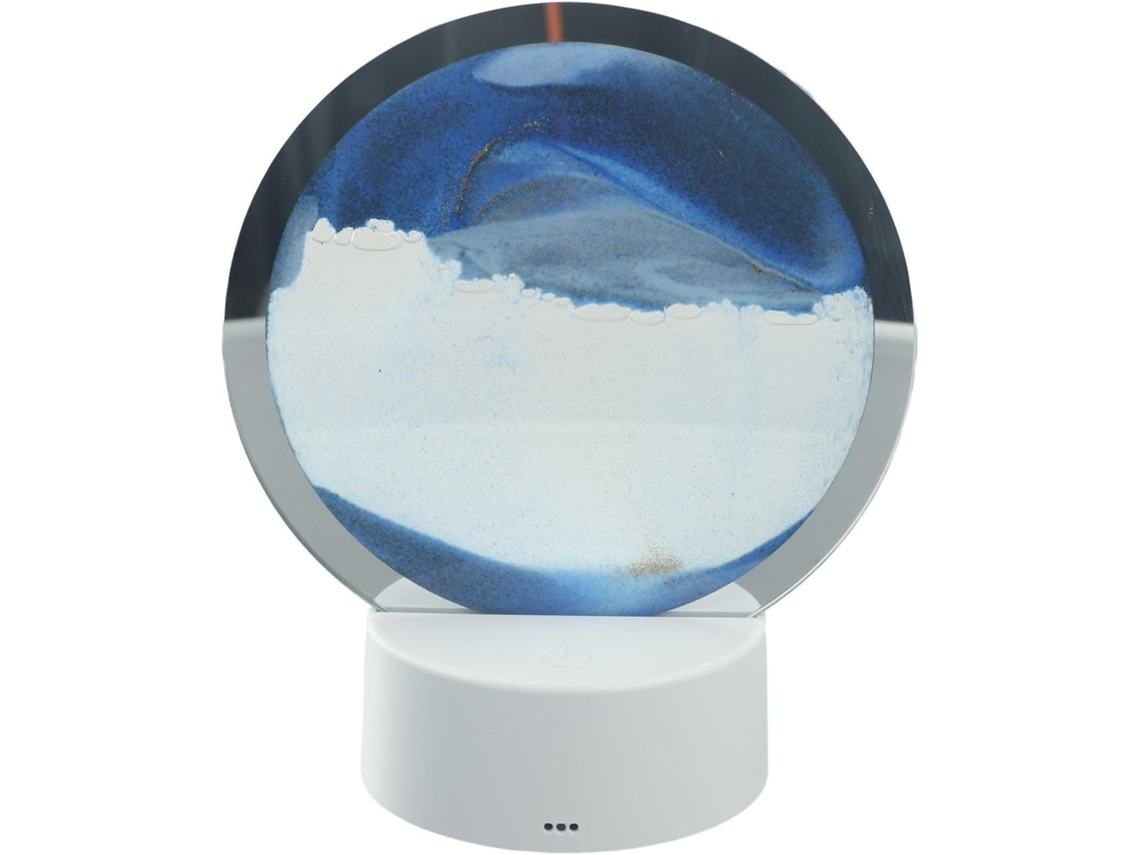 Luminária de mesa dinâmica com 3 modos de iluminação e 2 opções de alimentação para decoração de sala de estar e quarto, azul.