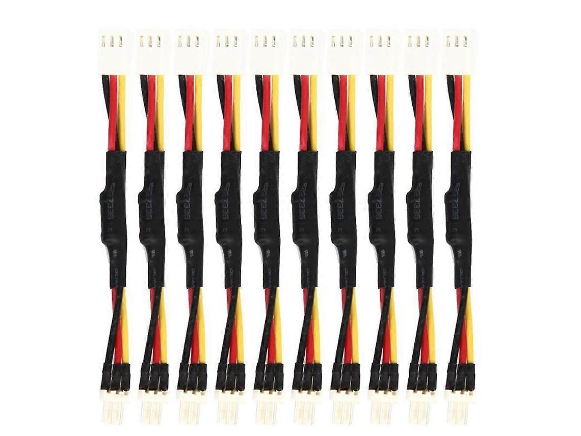 10 Peças Cabo Resistor De Extensão De Áudio De 3 Pinos Para Reduzir A Velocidade Da Ventoinha Do Pc, Conector Macho Para Fêmea Aquaforge