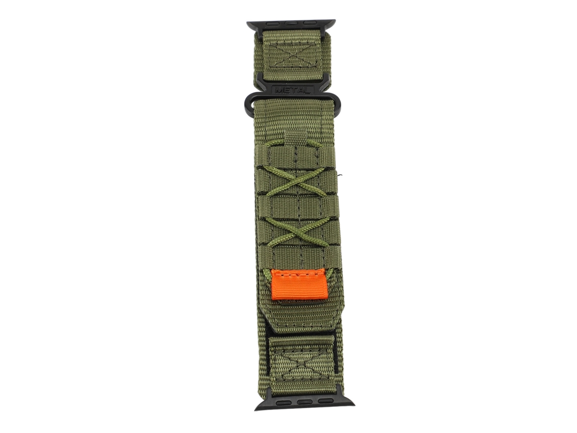 Cinto De Relógio Nylon Velcro Série 10 Sports 42 49mm Preto