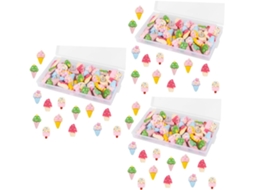 Tehaux Conjunto De 90 Espetos Em Formato Sorvete Para Decoração E Uso