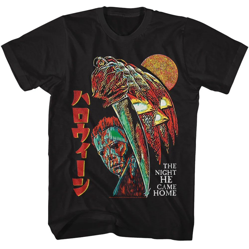 Unisex Adult T-shirt Rockinstone Halloween Movie Japan Black Sizes