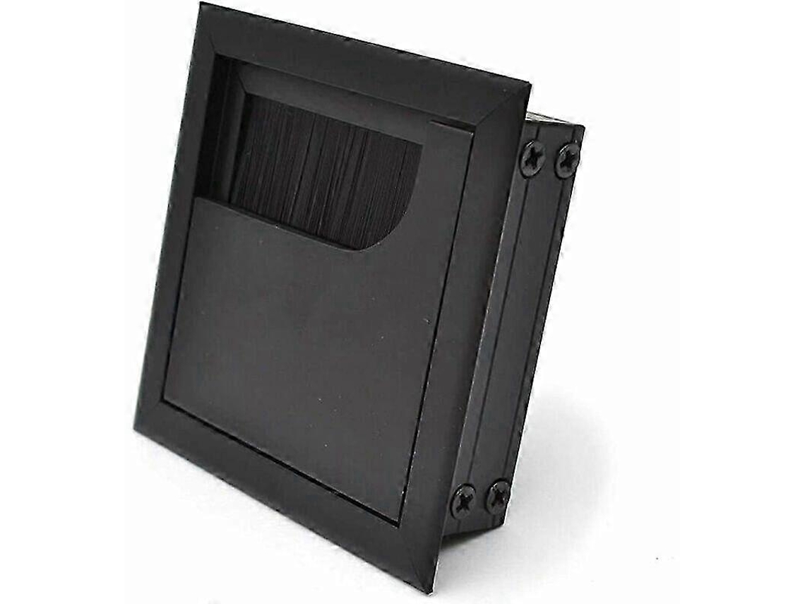 Mesa Ilhós 80x80 Mm Para Mesa, Móveis Para Casa, Cabo Quadrado De Alumínio Anodizado Preto, 2 Peças Slowmoose