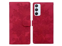 Capa De Celular De Pu Com Fivela Magnética E Estampa Floral De Renda E Alça De Pulso