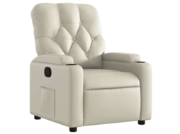 Recliner Chair, Recliner Chairs Vidaxl Creme Couro Artificial