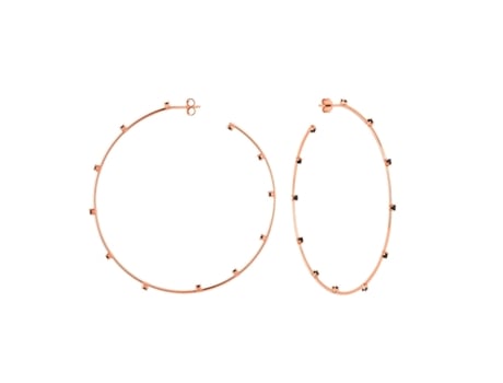 Brincos Earcandy Saba feitos com metal elástico revestido em prata 925 e ouro rosa. Joias Earcandy