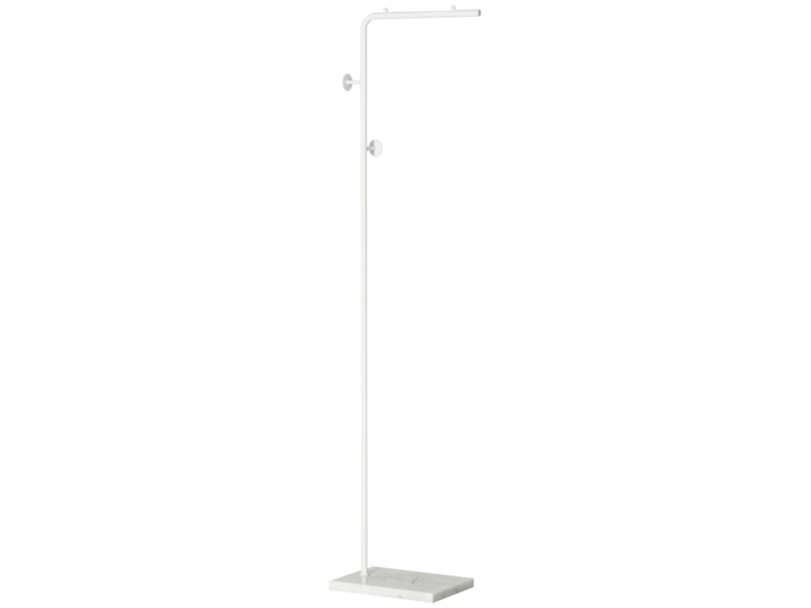 Cabide de Pé Metal e Mármore Cor Branco 35x25x170 cm Homcom