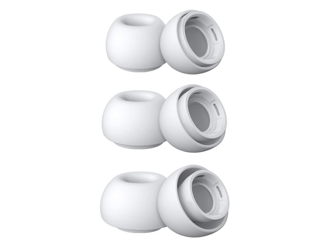 Set De 3 Pontas De Silicone Zruxe Para Airpods Pro/pro 2 Brancas (tamanho L, Conforto Ergonómico)