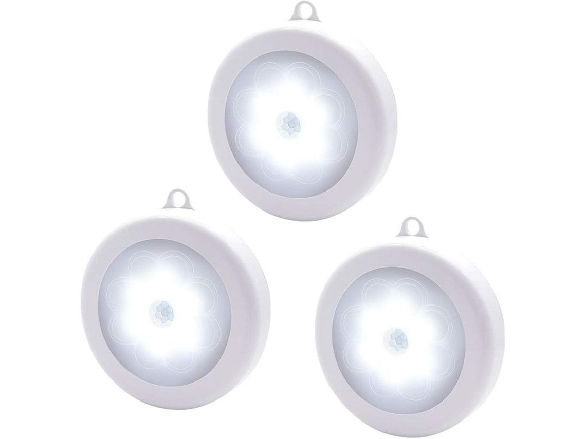 Luzes noturnas Nova Line com sensor de movimento, conjunto de 3, sem fio, bateria, para quarto 2025 S/MARCA