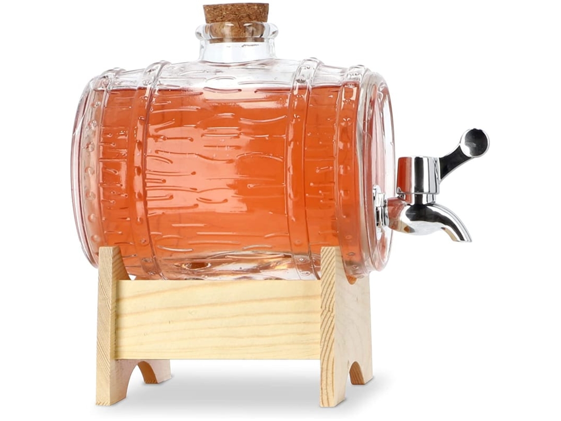 Barril Com Torneira, Dispenser De Bebidas De Vidro
