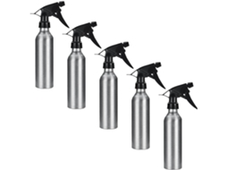 Ciieeo Frascos De Spray Vazios E Recarregáveis De Alumínio De 250ml, Pacote Com 5 Unidades, Prateados