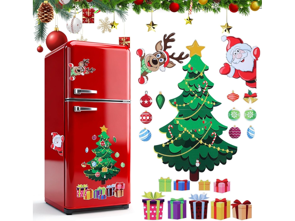 Ímã De Geladeira Natalino Cabilock, Ímã De Árvore Natal, Acessórios De Geladeira Natalinos Desenho Animado, Decorações