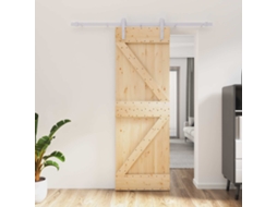 Vidaxl Porta Deslizante Natural E Branco 70 X 210 Cm
