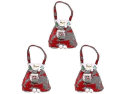 Meia Natalina Em Veludo Vermelho Com Detalhes Brancos, Para Doces E Presentes. Loja Olysi