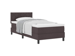 Cama Box com Colchão Marrom Escuro Tecido MAISON EXCLUSIVE (100x200 cm)