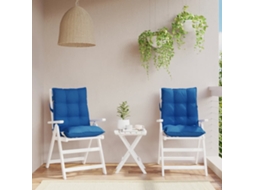 Vidaxl Almofadões Cadeira Encosto Baixo 2 Pcs Tecido Oxford Azul Real