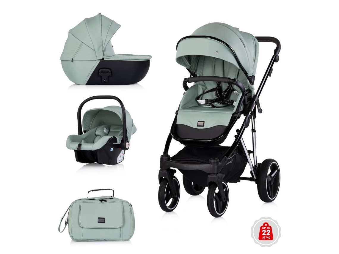 Carrinho De Bebé 3 Em 1 Imperium Para Bebés Até 22 Kg - Chipolino - Matcha