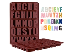 Moldes De Letras Grandes Para Resina, Molde De Silicone Com Alfabeto 3d Maiúsculo E Borda Grossa Para Suporte, Antiaderente De Grau Alimentício, Sem B