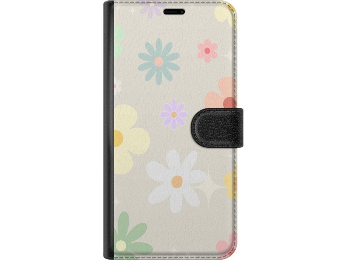 Capa Carteira Para Apple Iphone 17 Com Flores Em Conflito.