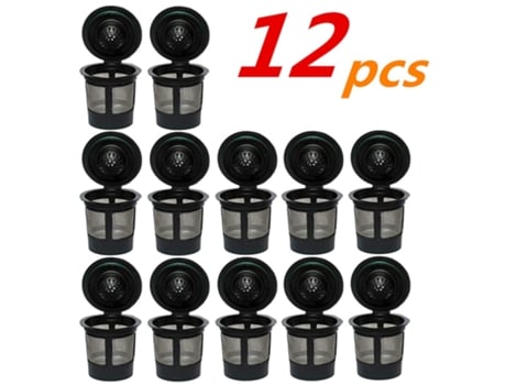 Filtros Reutilizáveis Em Aço Inoxidável Para Máquinas Keurig 2.0 E 1.0, Pacote Com 12 Unidades, Fáceis De Usar E Ecológicos Jillioper