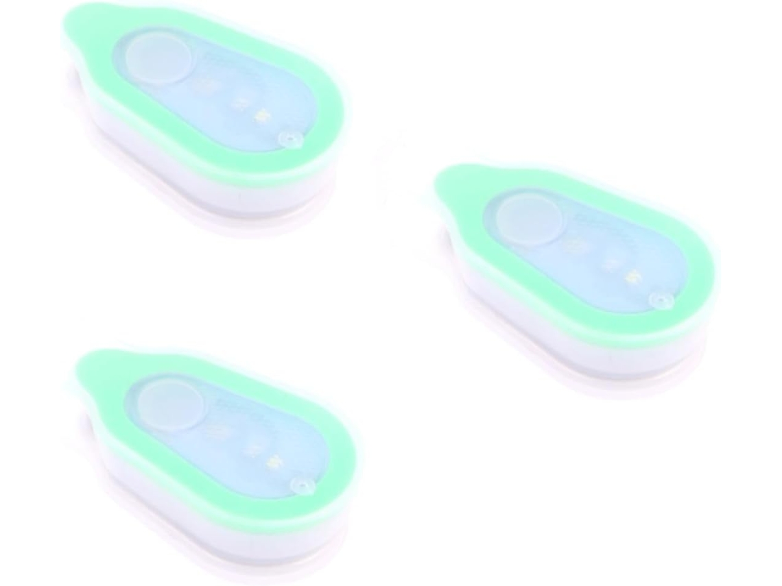 Conjunto De 3 Luzes Led Silicone Para Mochila, Leves E À Prova