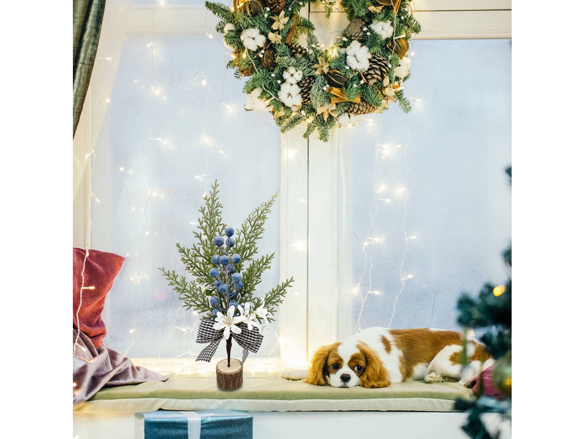 Mini Árvore De Natal (queda De Neve Artificial, Adequada Para Mesa) Eoocoo