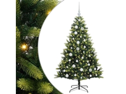Árvore De Natal Artificiál Dobrável Com Luzes Led Vidaxl Verde Pvc (120 Cm)