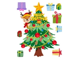 Adesivos De Decoração De Natal Para Interiores, Decalques De Desenhos Animados Viscosos Da Moda Para Itens Infantis Aquaforge