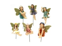 Figurinhas de Fadas Miniaturas em Resina para Decoração de Jardim e Acessórios de Bonsai