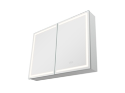 Gabinete De Banheiro Succebuy Com Espelho Com Iluminação Led, 3 Cores, 60x13x80 Cm, Fixado Na Parede