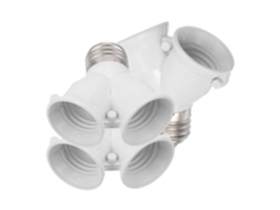 Adaptador Conversor De Soquete Em Formato De Y Para Lâmpadas E27, Material Retardante De Chamas