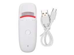Curlador De Cílios Elétrico Aquecido Usb Recarregável Portátil Mini Estilo Duradouro Branco
